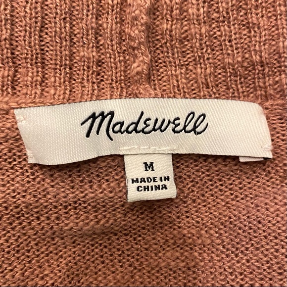 Madewell Boyfriend Sweater Open Front Cardigan Cotton Blend - Picture 3 of 4